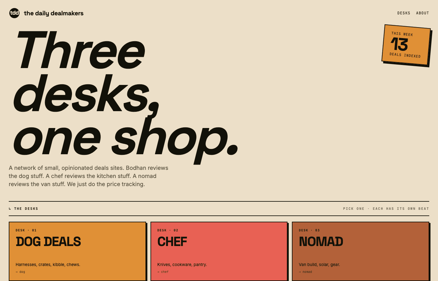 the daily dealmakers homepage